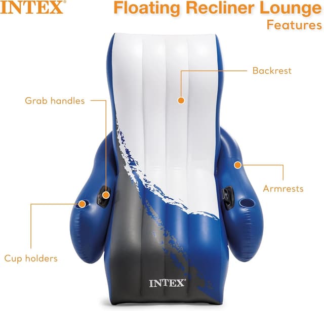 Thumbnail 3 de Intex Floating Recliner Inflatable Lounge 71in