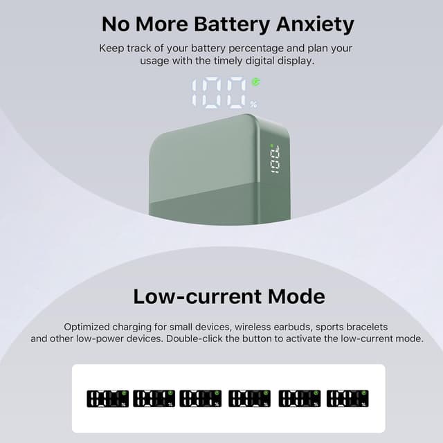 Detalle de NOBIS Batterie Externe 65W 20000mAh (PD/QC) à 4 ports avec écran digital