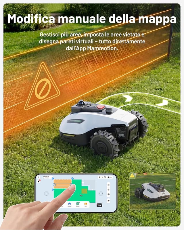 Thumbnail 6 de MAMMOTION YUKA mini 2 1000 — robot rasaerba con LiDAR 360° e Visione AI, senza cavo perimetrale