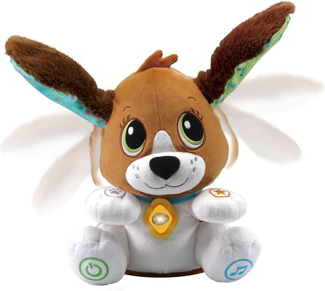 Detalle 2 de VTech Baby Sprich-mit-Mir-Hündchen – sprechendes Plüschtier mit wackelndem Kopf und Ohren, Lernspielzeug für 1–5 Jahre