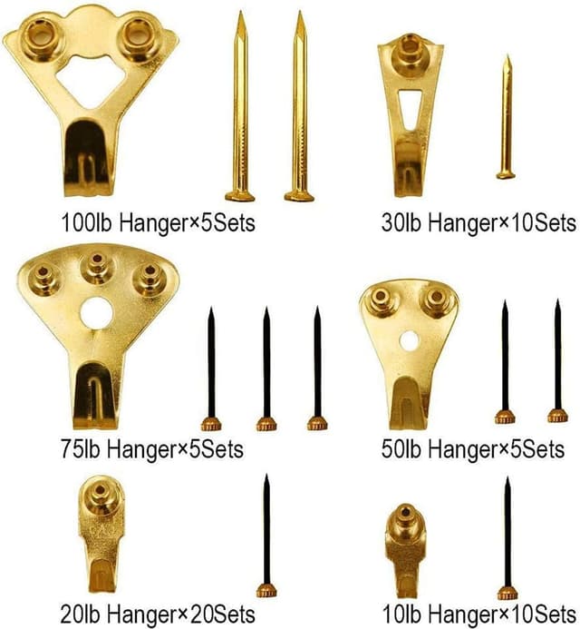 Detalle de Picture hanging kit, 130 piece heavy duty