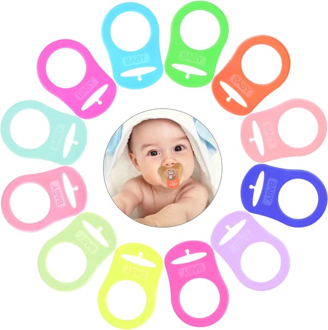 Detalle de Vicloon anello in silicone con adattatori per ciuccio (12 pezzi)