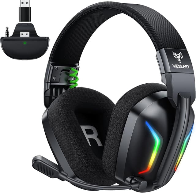 Detalle de WESEARY WG1 Gaming-Headset mit 50‑Stunden Akkulaufzeit