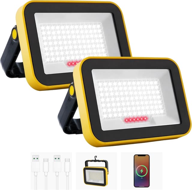 Detalle de NATPOW LED Work Light 2-Pack 5‑Mode