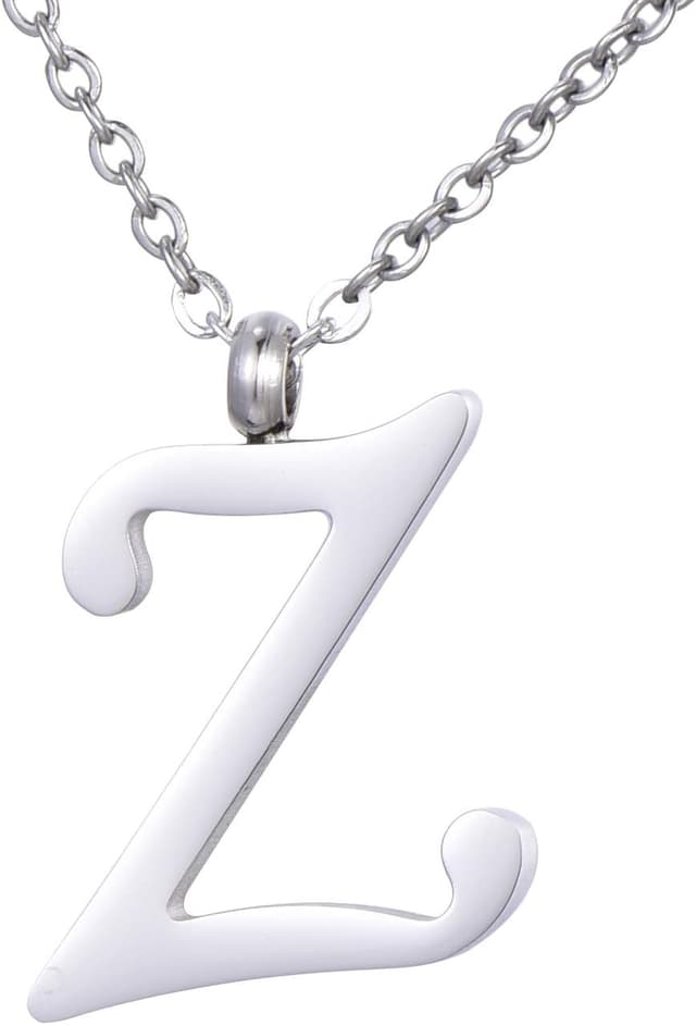 Detalle de Morella collana da donna in acciaio inox argento con ciondolo lettera