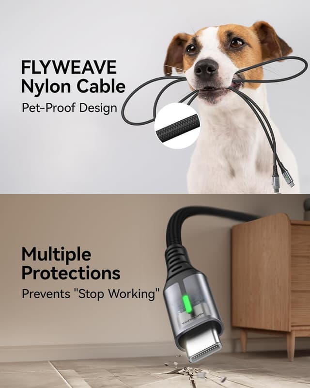 Detalle 2 de INIU USB C Cable 2m, 100W fast charging