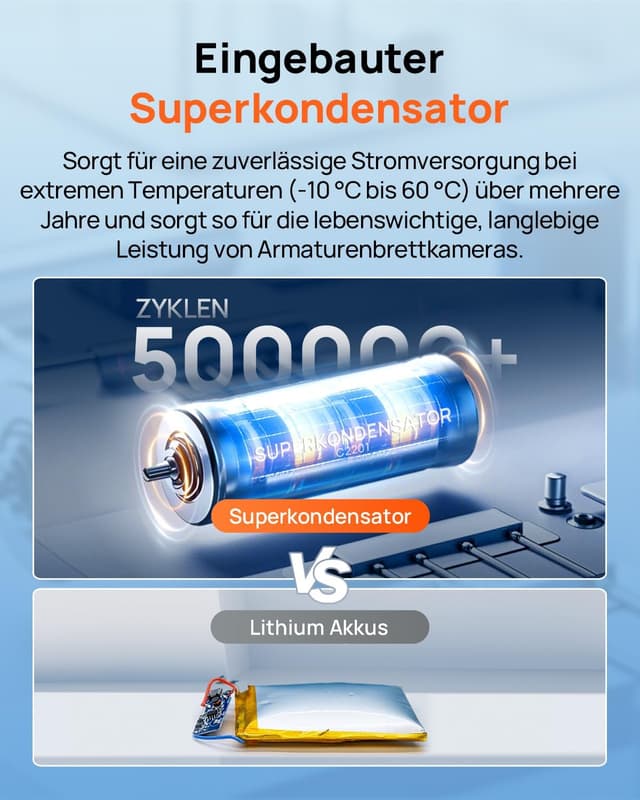 Thumbnail 6 de 70mai A800SE Dashcam Front+Rück 4K HDR