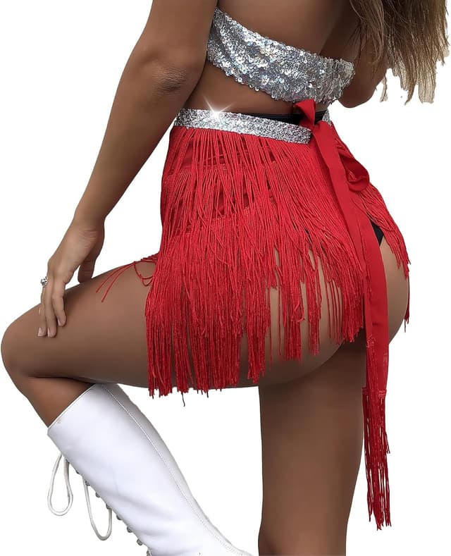 Thumbnail 2 de MUNAFIE Fransen Rock Pailletten