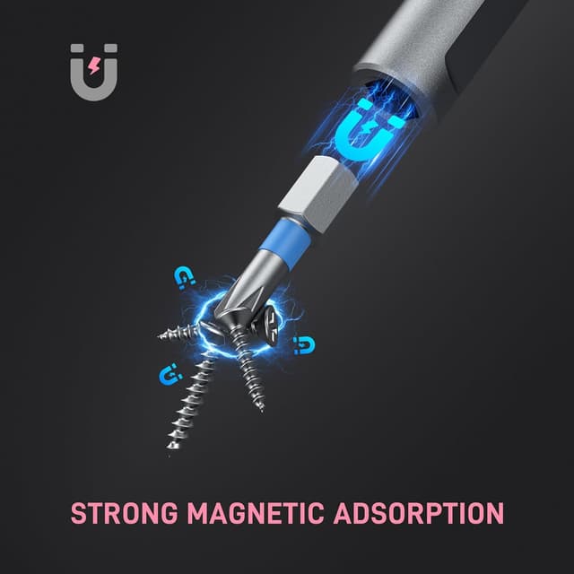 Detalle de MrToNo Professional 42 in 1 Magnetic Screwdriver Tool Kit (Pink) for PC, Camera, Smartphone & Home Repairs