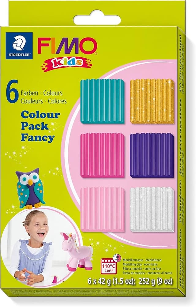 Imagen de Staedtler 8032 02 Fimo Kids Pack de 6 Pastillas de Modelar 🎨 en OfertitasTOP