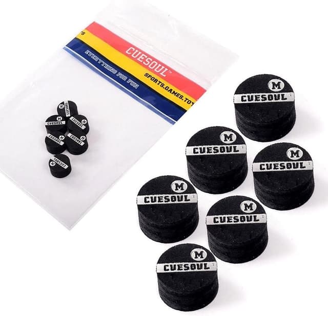 Thumbnail 6 de CUESOUL – Ensemble de 6 pointes en cuir de porc (6 couches) pour queue de snooker