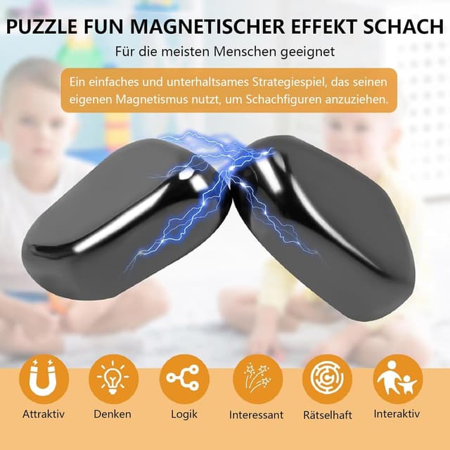 Detalle de HOKYYCC Magnetspiel: tragbares magnetisches Schachspiel für Familie, Camping & Reisen