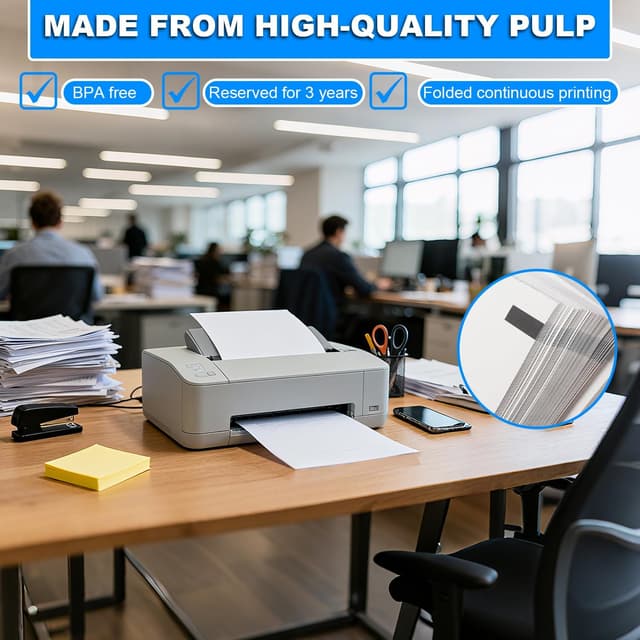 Thumbnail 4 de (200 Feuilles) Papier Thermique A4 Pliable 210x297 mm