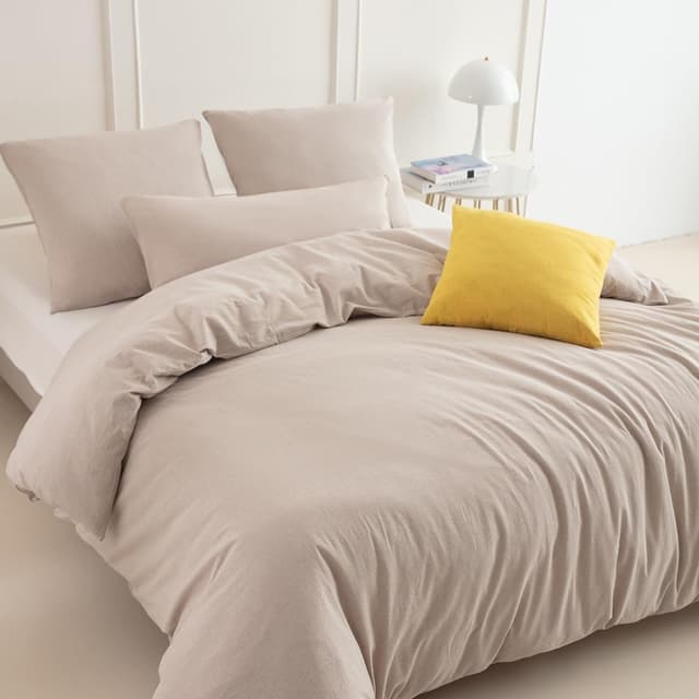 Thumbnail 6 de Nesture Bettwäsche-Set 135x200 (2-teilig) aus 100% gewaschener Baumwolle, grau gestreift