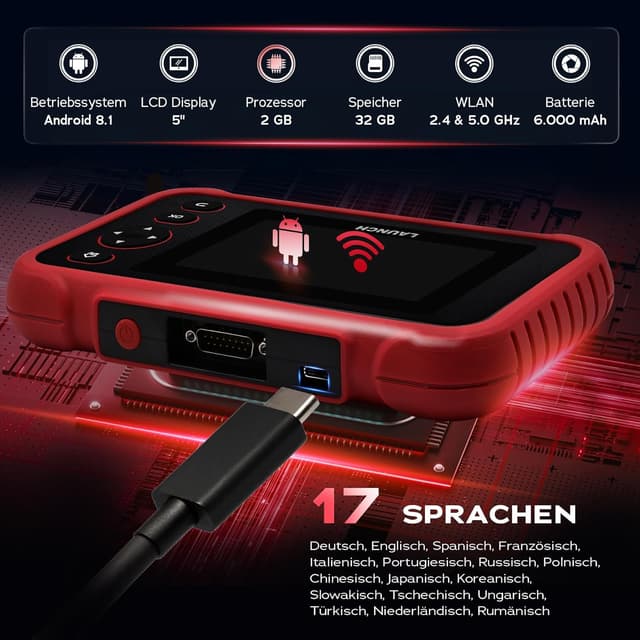 Detalle 1 de LAUNCH CRP129 EVO+ V3 OBD2 Diagnosegerät