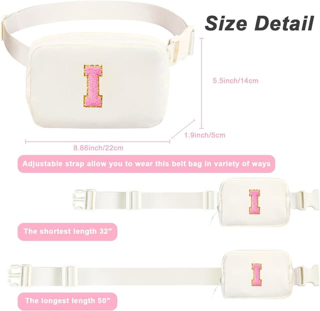 Detalle de Awfrky Initial Cross Body Bag Fanny Pack Personalised Gift Set (6-piece) for teen girls