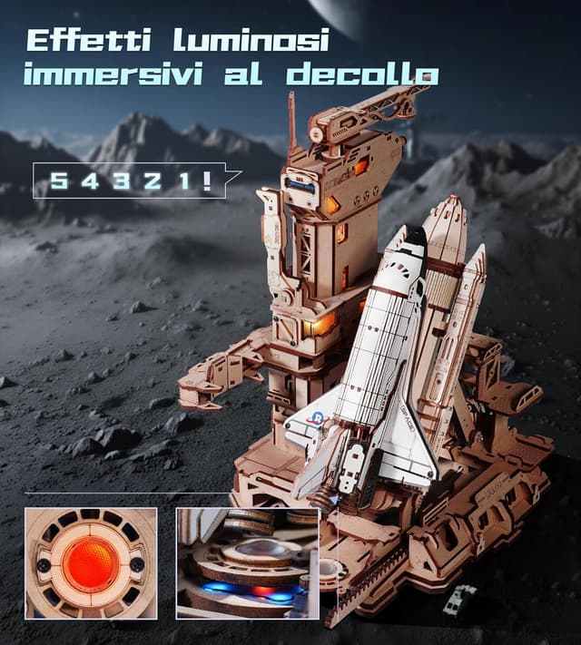 Thumbnail 3 de ROKR LKA02 Navetta Spaziale in Legno 3D