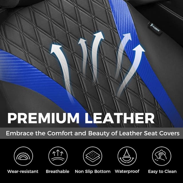 Detalle 2 de FLORICH Full Set Seat Covers (Waterproof Leather Look) for Front and Rear Seats