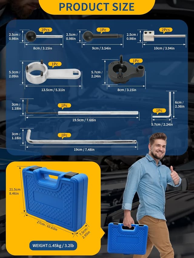 Thumbnail 6 de Wvoillty Motor Einstellwerkzeug-Set 10-teilig