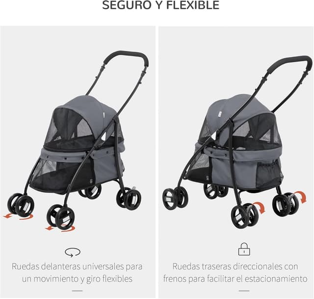 Thumbnail 4 de PawHut Carrito para Perros plegable 10 kg