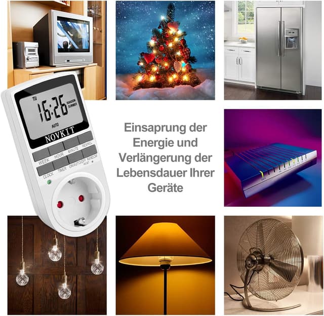 Thumbnail 5 de NOVKIT digitale Zeitschaltuhr 10 Programme ⏱
