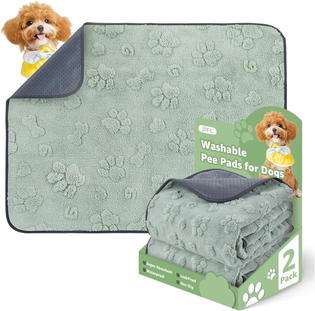 Detalle de PICK FOR LIFE Reusable Dog Training Pads (2 Pack) 50 x 70 cm – Washable, Waterproof, Fast Drying Wee Wee Pads