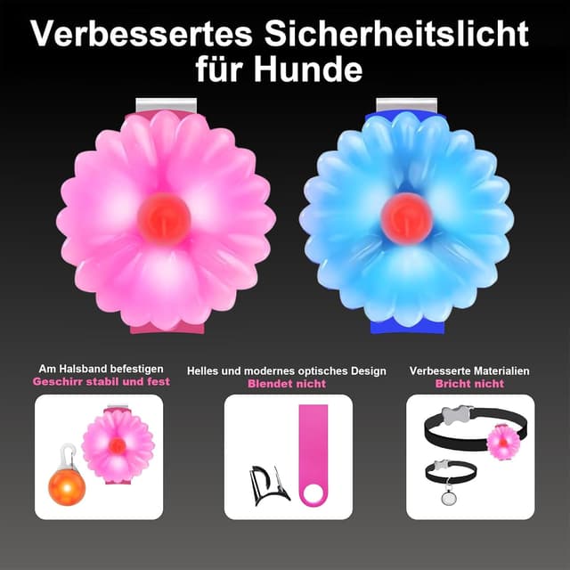 Detalle de AHJ Hundelicht LED Aufladbar 2 Stück 25 h Laufzeit