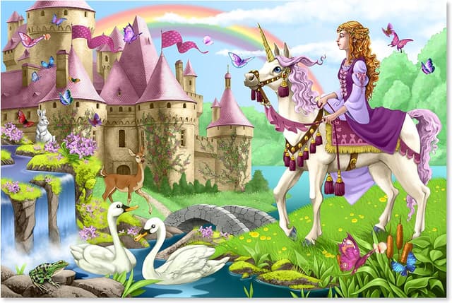 Detalle de Melissa & Doug Fairy Tale Castle Puzzle 48pcs 🧩