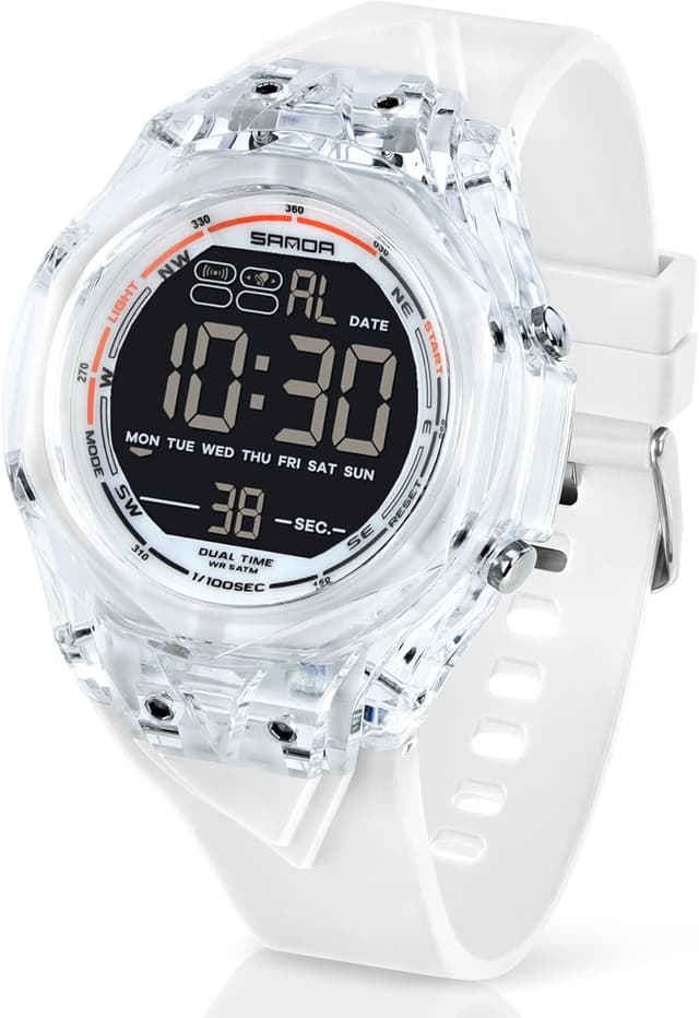 Detalle de TICKEEN orologio digitale sportivo da uomo multifunzione impermeabile con allarme, conto alla rovescia e luce