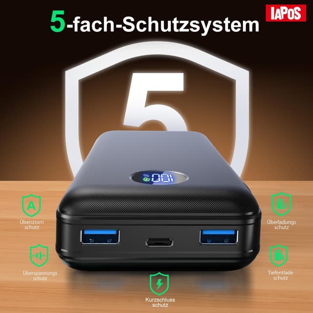 Thumbnail 5 de Power Bank 26.800 mAh PD 3.0 QC 4.0 Schwarz