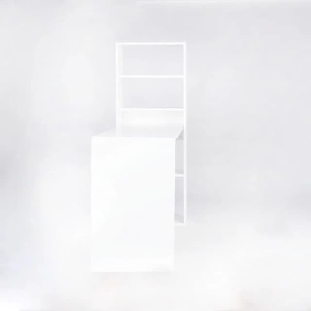 Detalle de homesouth Mesa de estudio Qanik 5 estantes