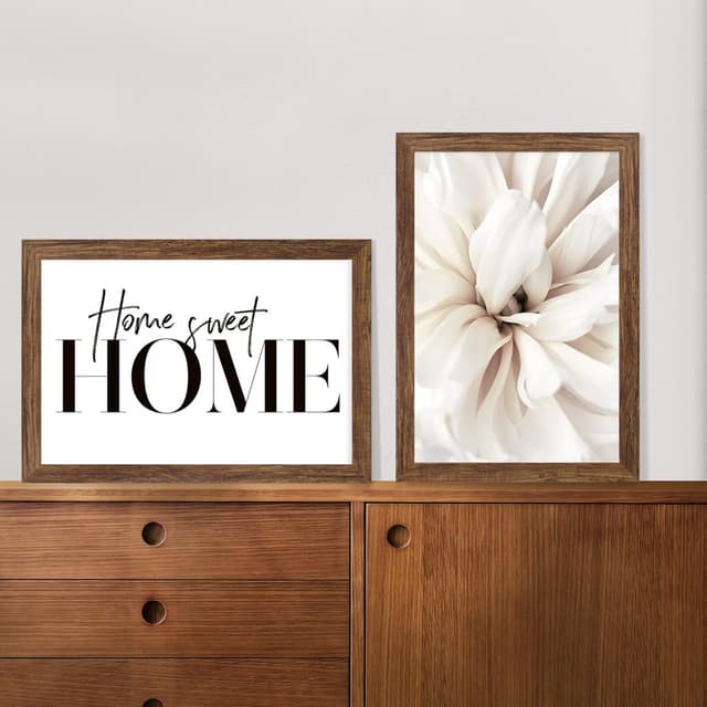 Thumbnail 6 de Hongkee 12x18 Frame Set of 2 (Rustic Brown Wood Style) for 12x18 Posters or 8.5x11 Photos with Mat