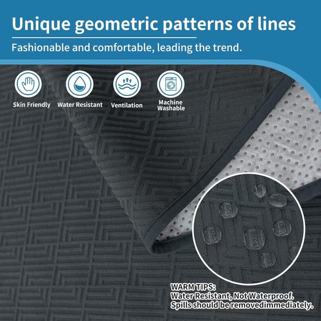 Detalle 2 de Ystyle Copridivano 2 posti con braccioli, effetto antiscivolo e antifumo per gatti, grigio scuro