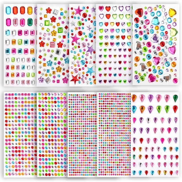 Imagen de 3500 Stück Glitzersteine Selbstklebend bunt en OfertitasTOP