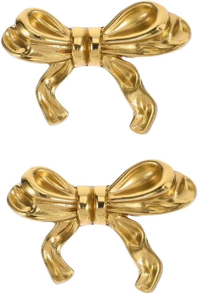 Detalle de Artibetter Vintage-Schubladenknöpfe aus Metall mit Schleifenform (2 Stück) für Kommoden & Küchenschränke