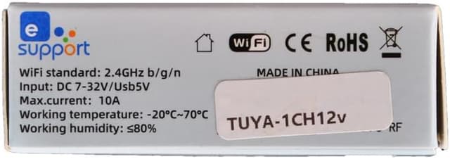 Detalle 2 de Yueyang Interruttore WiFi intelligente 1 canale DC 7–32V con modulo USB 5V: controllo da app e voce