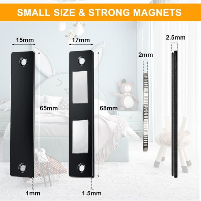 Detalle 2 de Romon Iman Puerta Armario Autoadhesivo 8 Pcs