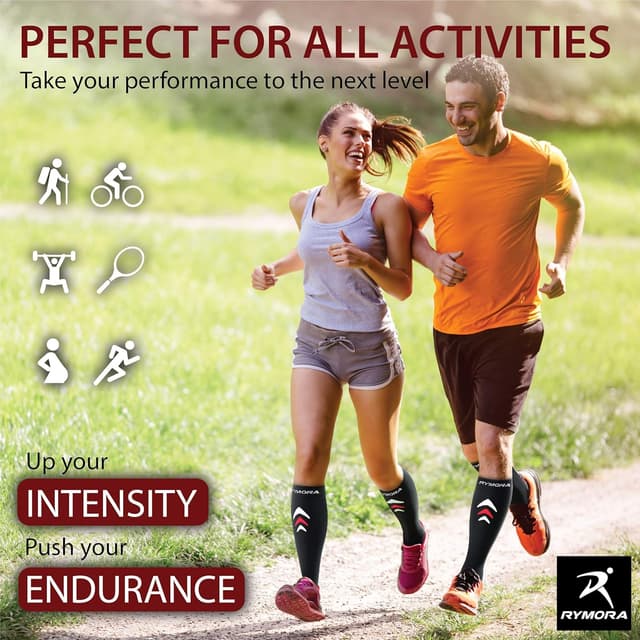 Detalle de Rymora Compression Socks for Men and Women (Sports, Running, Work & Flights)