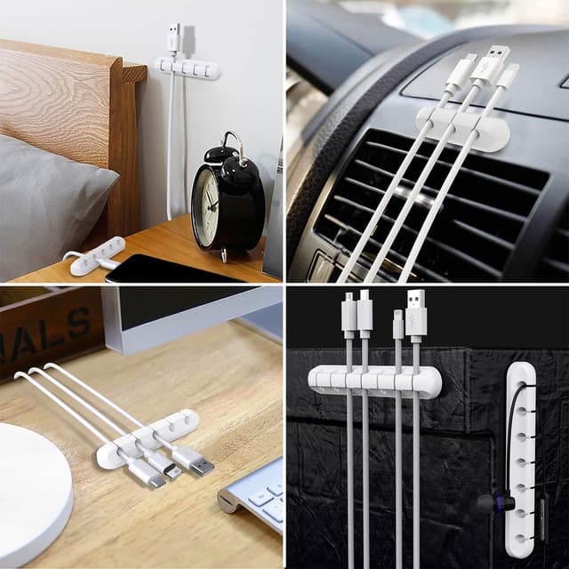 Detalle 1 de SOULWIT Kabelhalter 3er Set für Kabelmanagement