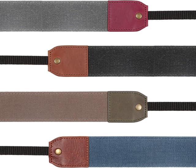 Detalle 2 de MegaGear Echtleder Kameragurt (handgefertigt) für DSLR/SLR – verstellbar, rutschfest