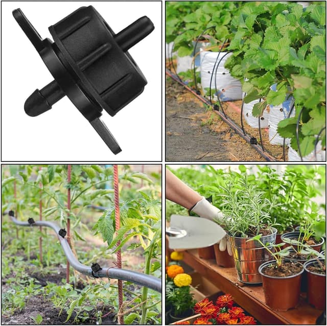 Detalle de Set di 100 gocciolatori autocompensanti per microirrigazione da 4 l/ora (irrigazione smontabile, pizzicati)