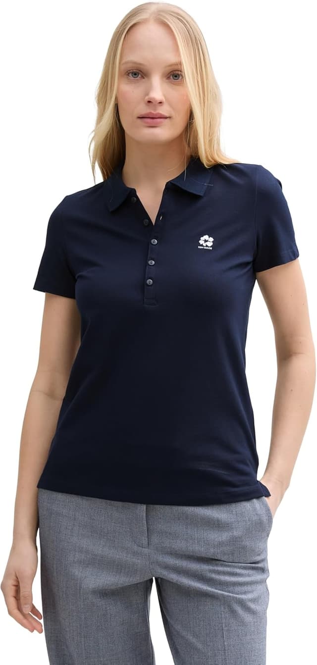 Detalle de TOM TAILOR 1047627 Polo donna a maniche corte (confezione da 1)