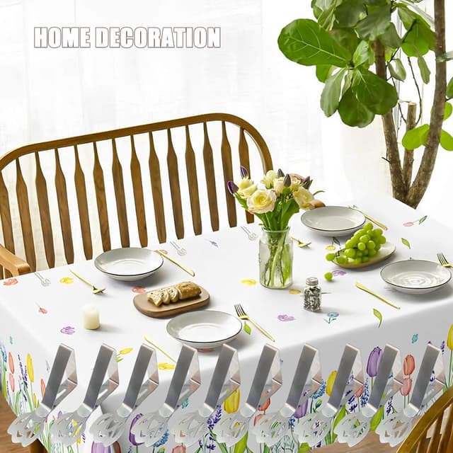 Thumbnail 6 de CUNGLIN Tablecloth Clips 10 Pack (Tulip Shape) for Outdoor Thick Tables