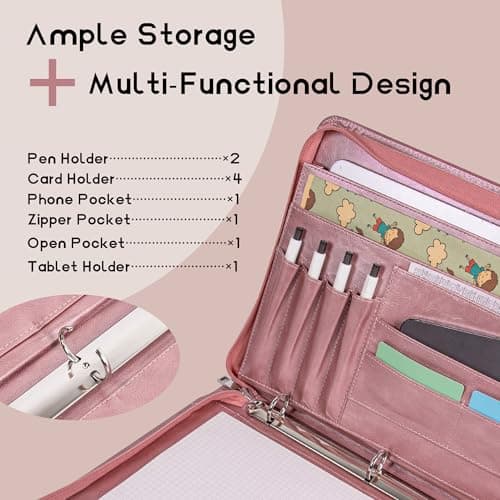 Thumbnail 5 de Leather 3-Ring Planner Binder đź“’