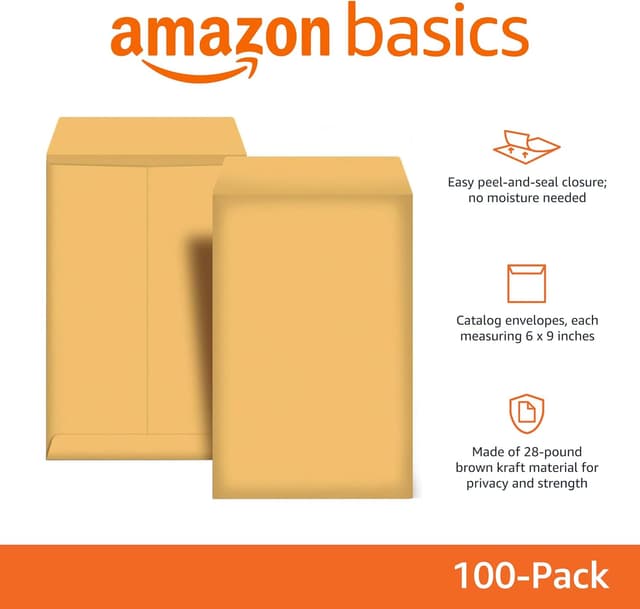 Detalle 2 de Amazon Basics 6 x 9 Catalog Mailers, 100 pack ✉