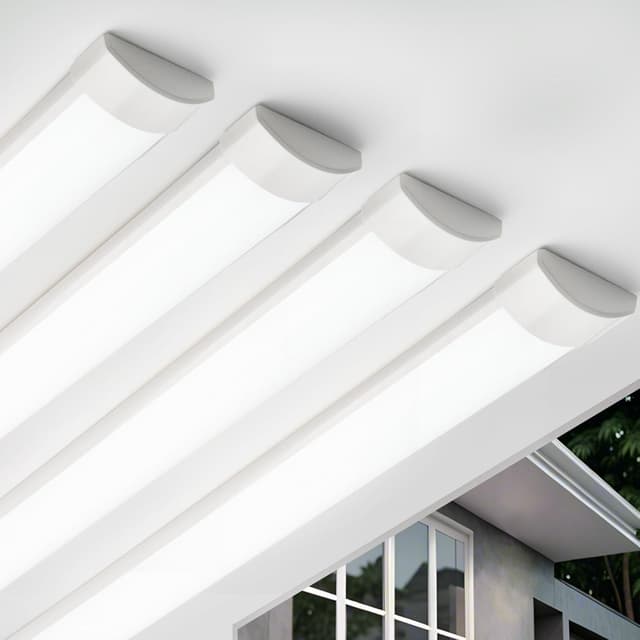 Detalle 2 de Qsmile LED-Rohre (2er-Set) 117 cm, 32 W, 3.550 lm, kaltweiß 6.500 K – feuchtegeeignetes Feuchtraumlicht