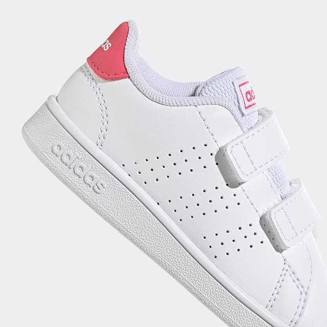 Detalle de adidas Advantage Lifestyle Zapatillas de Tenis 👟 White/Pink, 23 EU