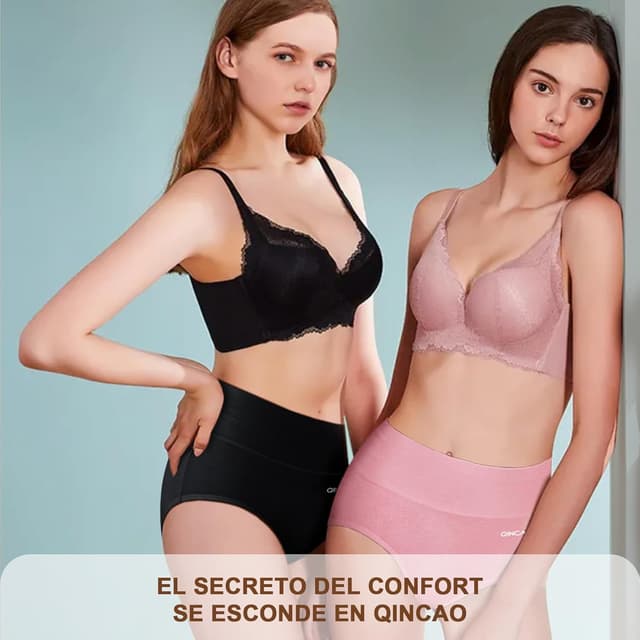 Thumbnail 6 de QINCAO Bragas Mujer Pack 6 cintura alta