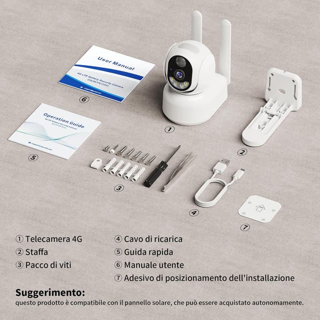 Thumbnail 6 de PESAIR 4G LTE telecamera interna 2K