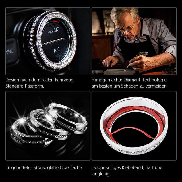 Thumbnail 4 de BlingOOSE Glitzer Knopfabdeckung VW Klimabedienung